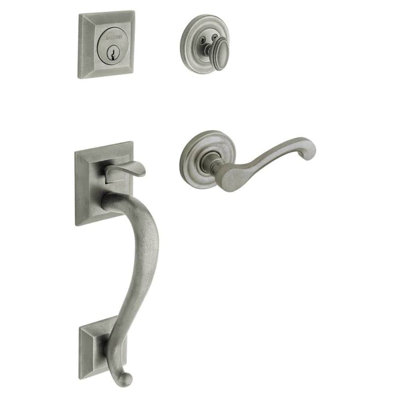 Distressed Antique Nickel Sectional Handleset U196