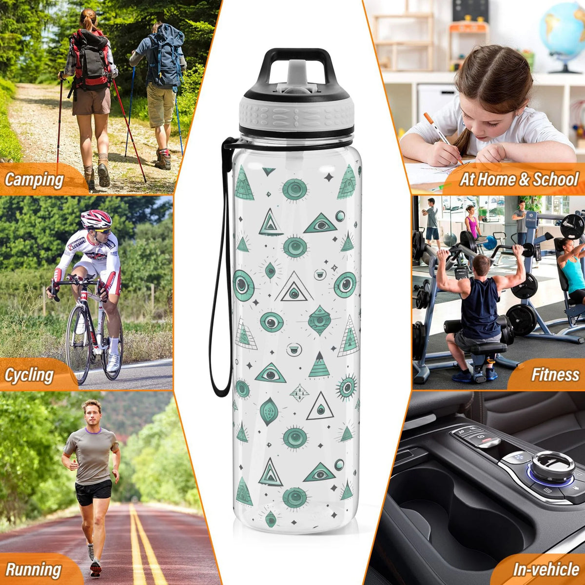 32oz Tritan Water Bottle with Straw T9095