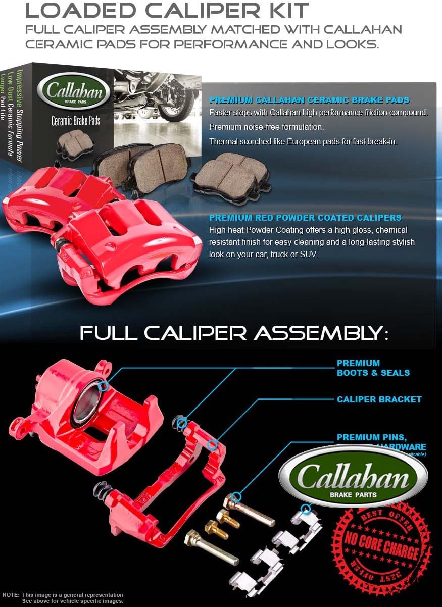 Front Loaded Caliper Assembly Set with Ceramic Brake Pads P512531