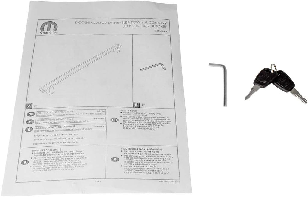 Roof Top Cross Bars Rack Cargo Carrier Pack of 2 A4486