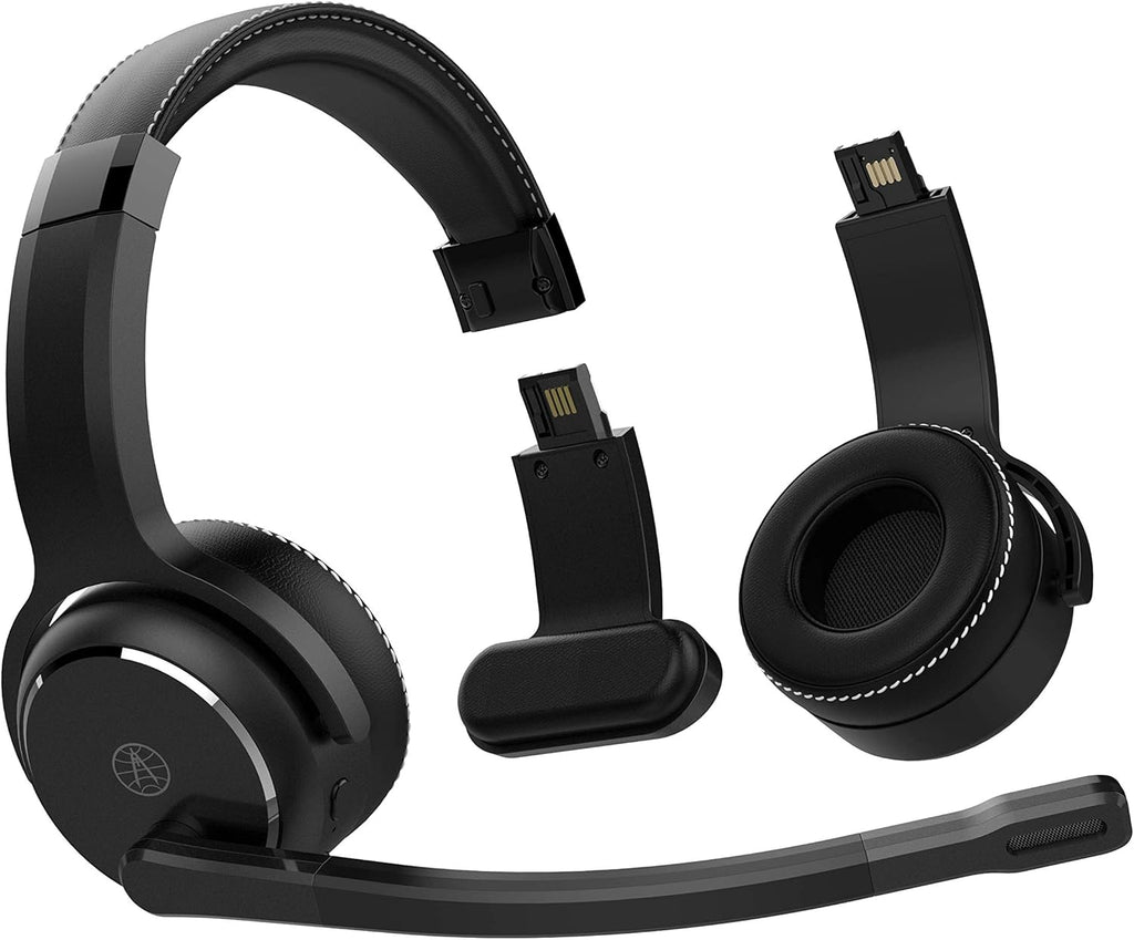 Black Wireless Headset with Noise Cancellation T2868