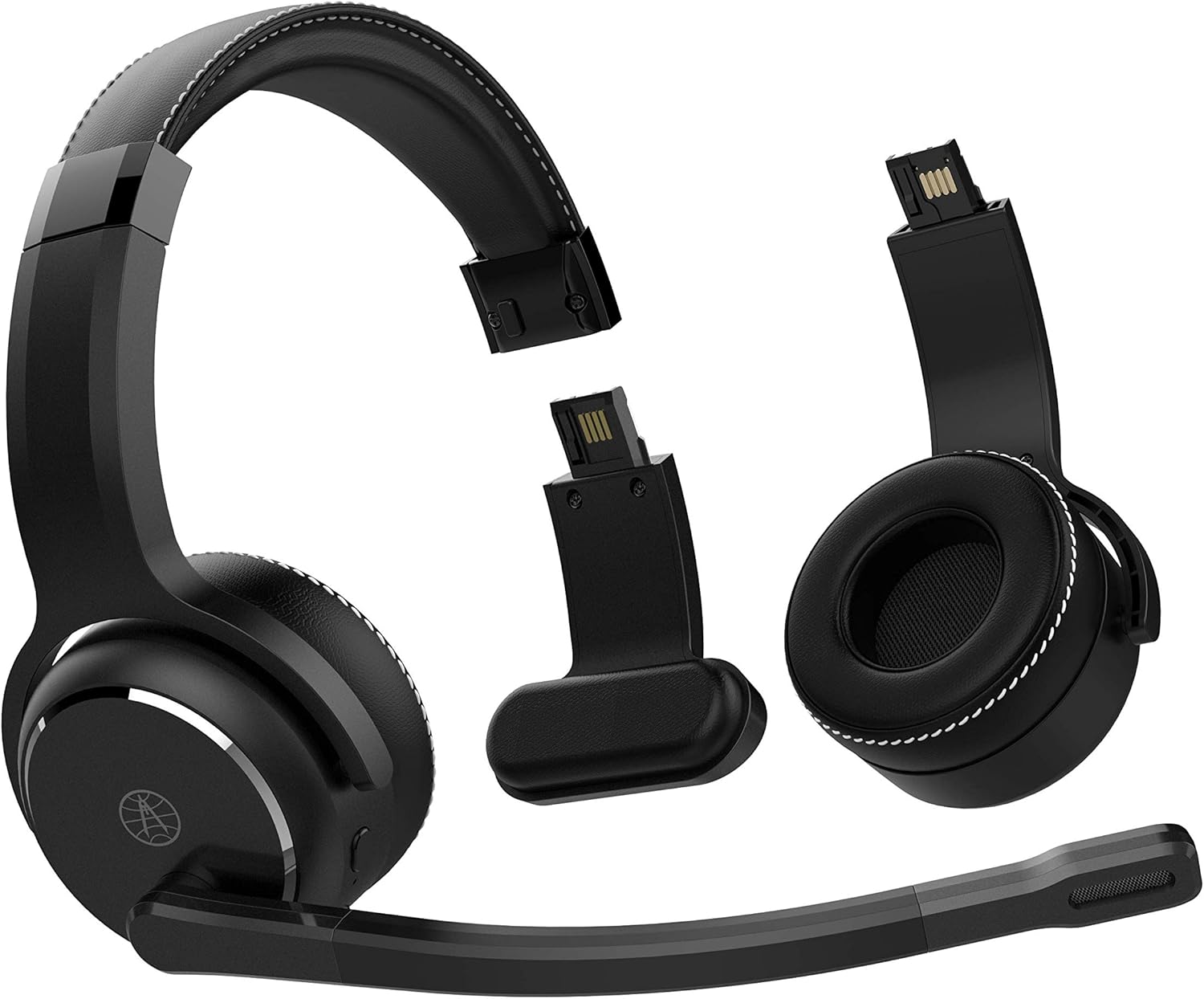 Black Wireless Headset with Noise Cancellation T2868