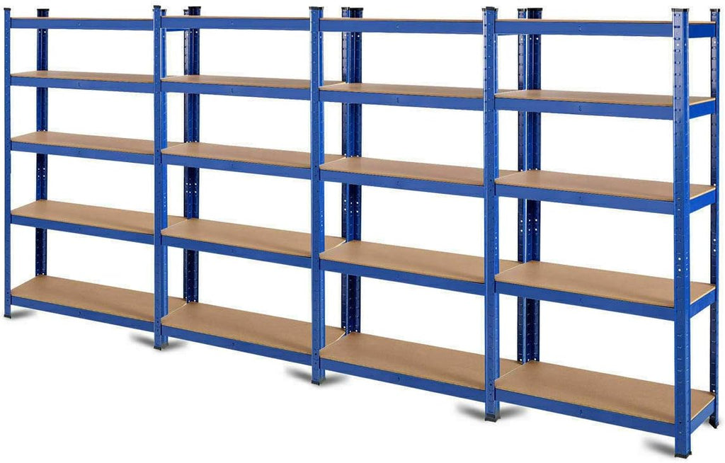Blue 5 Tier Heavy Duty Steel Utility Shelves F9267