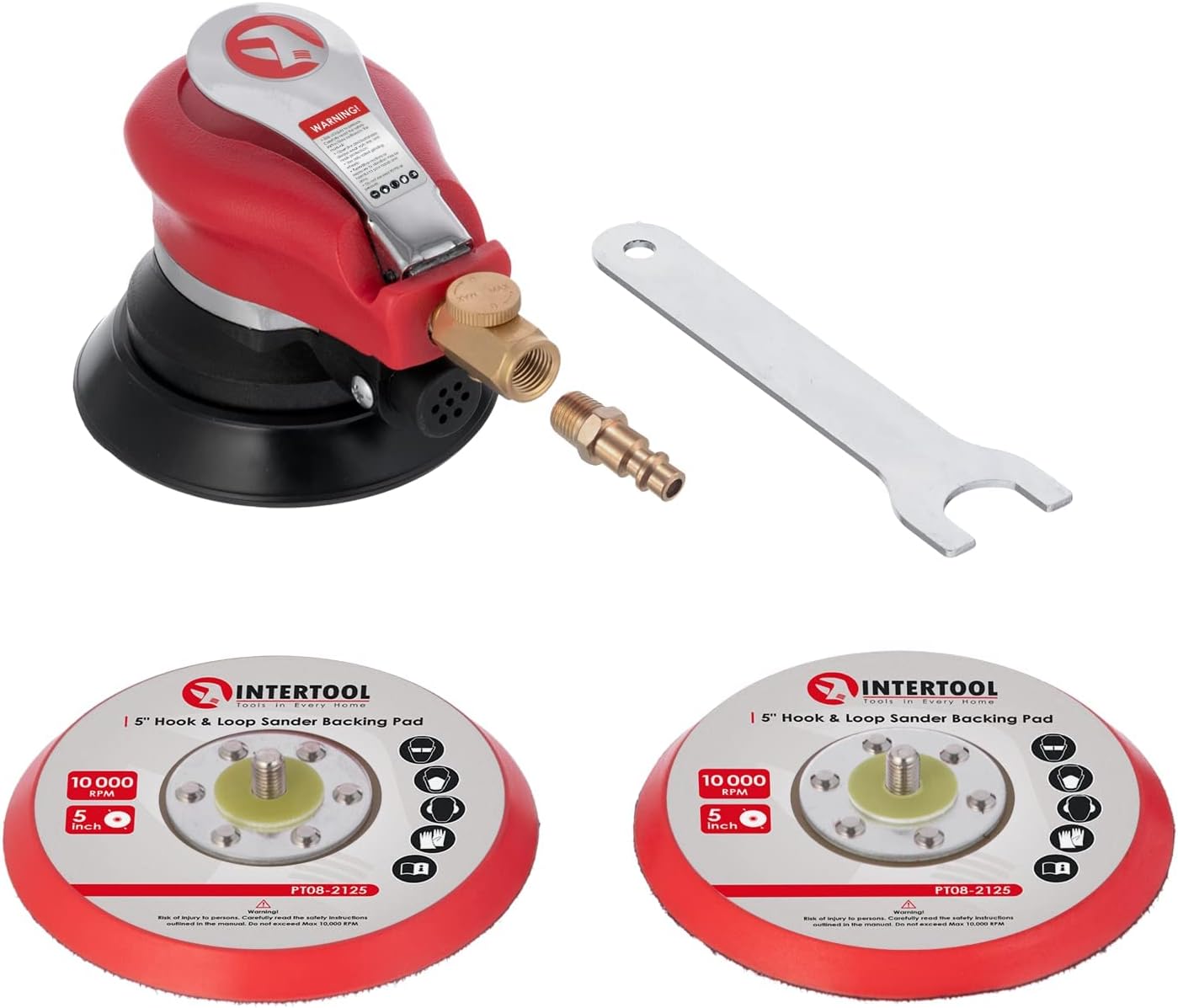 6-inch Air Random Orbital Sander with 2 Backing Pads B9834