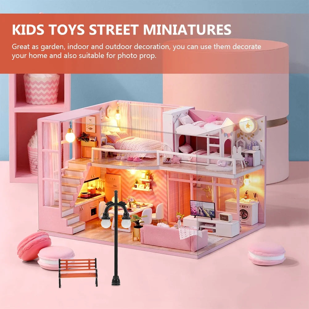 18 Pcs Mini Street Lamp Ornaments M480969