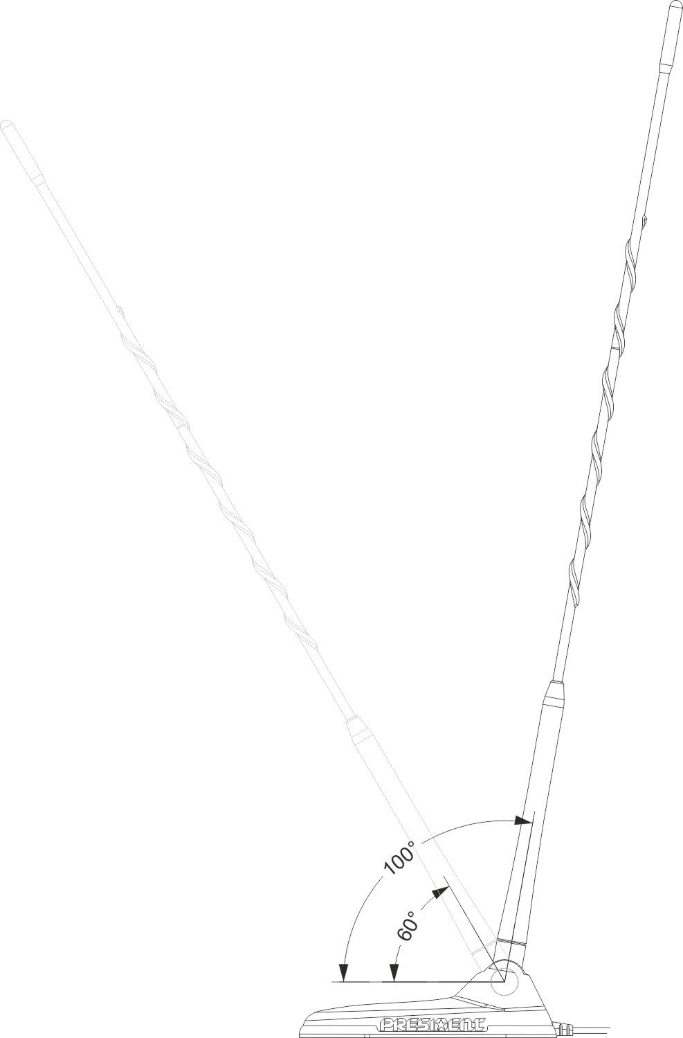 Magnetic Mount CB Radio Antenna Pack of 2 M6051