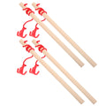 4pcs Magnetic Wood Fishing Poles Kids Educational Toys X998
