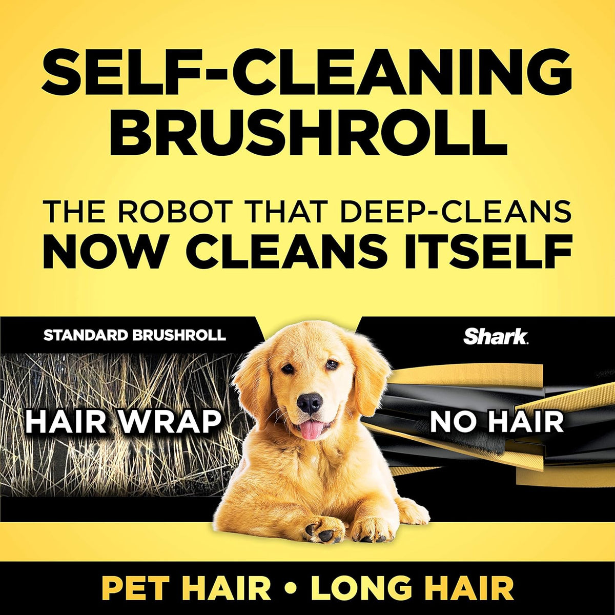Black Robot Vacuum with Self Cleaning Brushroll B887