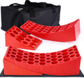 2 Packs Camper Leveler, RV Leveling Ramp Chock Kit, Two Curved Levelers, Two Chocks, Two Rubber Grip Mats, 35,000 lbs G926