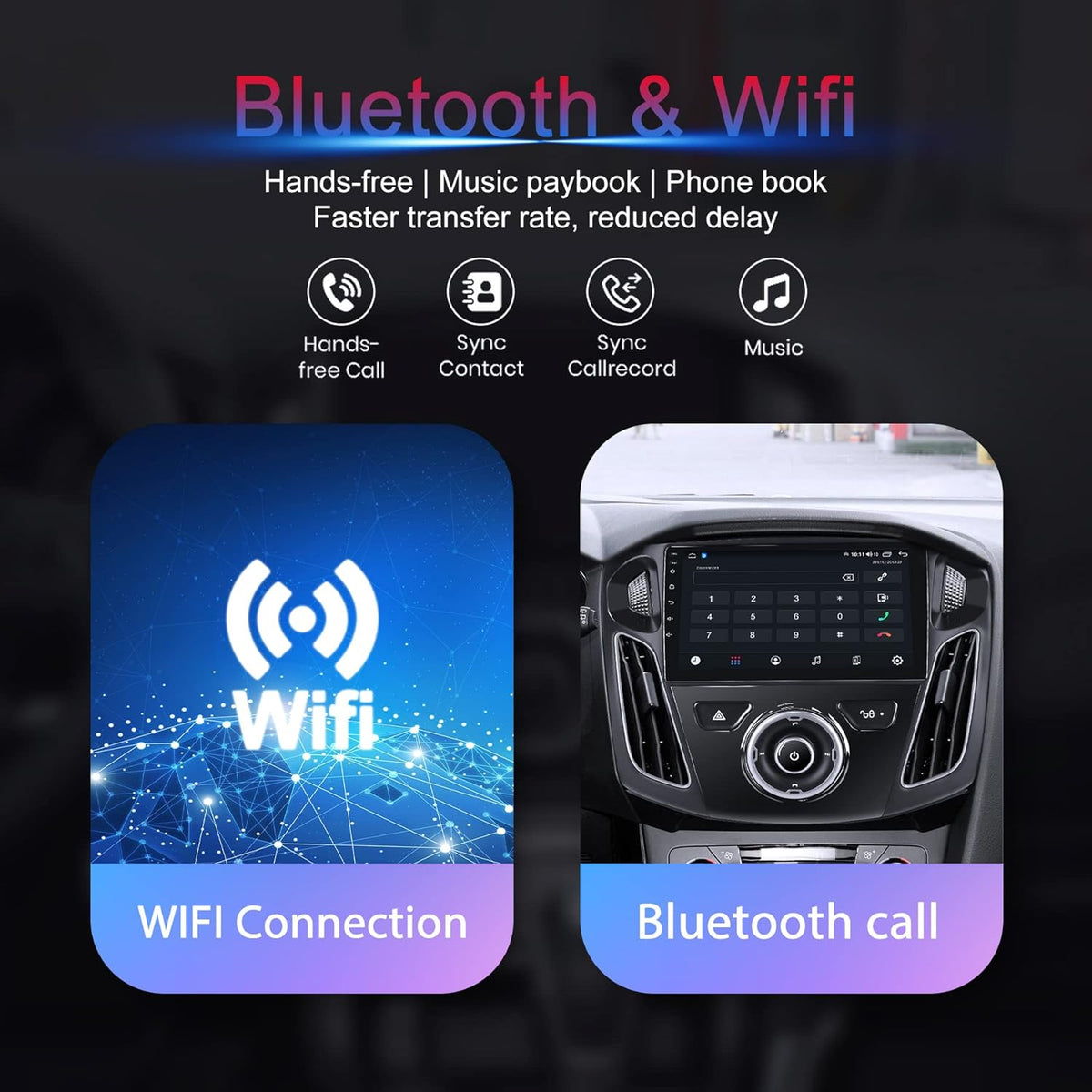 9 inch IPS Touch Screen Car Radio with CarPlay Bluetooth DSP J71709