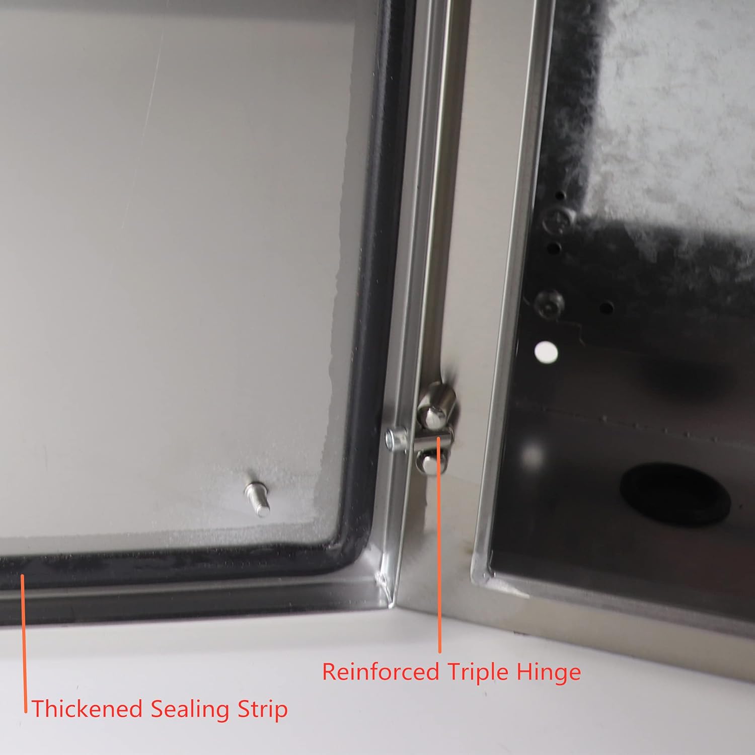 304 Stainless Steel Outdoor Electrical Enclosure Box 20 H x 16 W x 8 D with Mounting Plate K2625