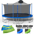 14FT Outdoor Trampoline with Basketball Hoop, Ladder and Safety Enclosure Net T321