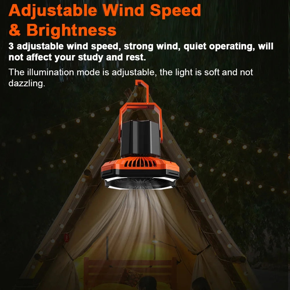Portable Power Bank Camping Fan with Remote Controller Y70943