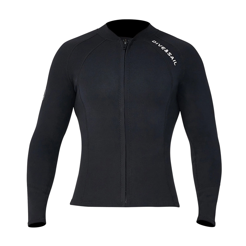 2mm Neoprene Front Zipper Wetsuits Jacket Long Sleeves E27189