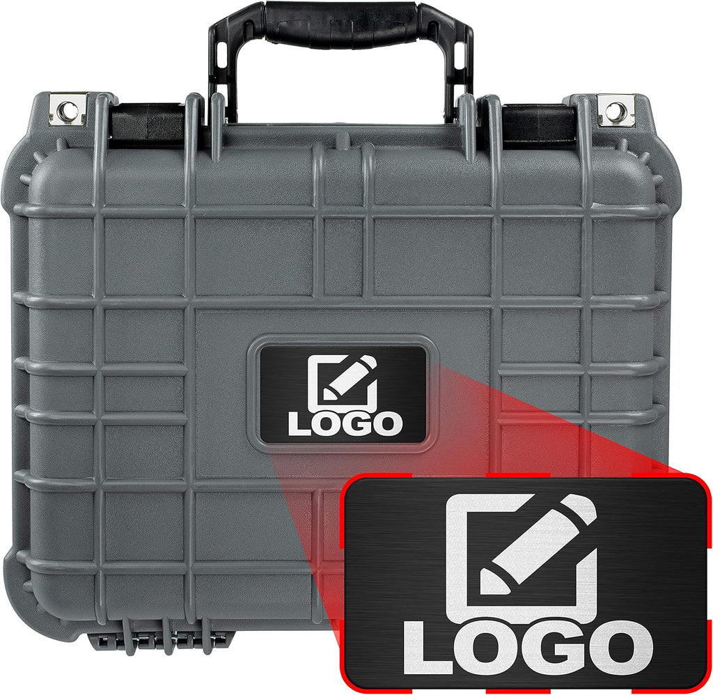 Waterproof Shockproof Hard Case with Foam 13.37 Inch 11.62 Inch 6 Inch (Black) E1287
