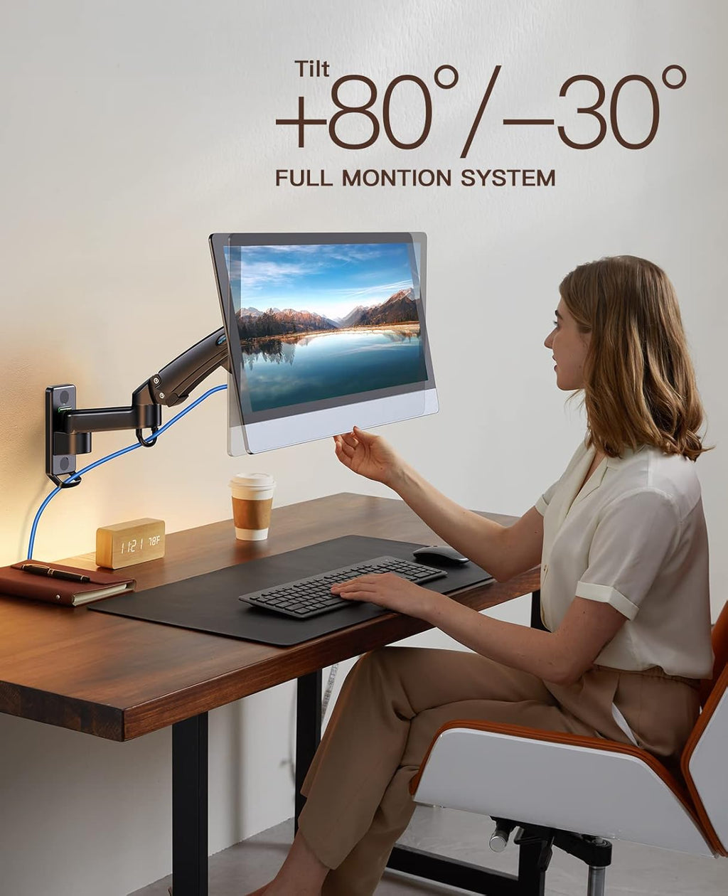 Full Motion Wall Mount for 22”-35” Screens, VESA 75/100/200mm, Pack of 2 N4689