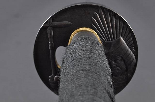 1045 Carbon Steel Japanese Samurai Wakizashi Sword with Wooden Scabbard N3343