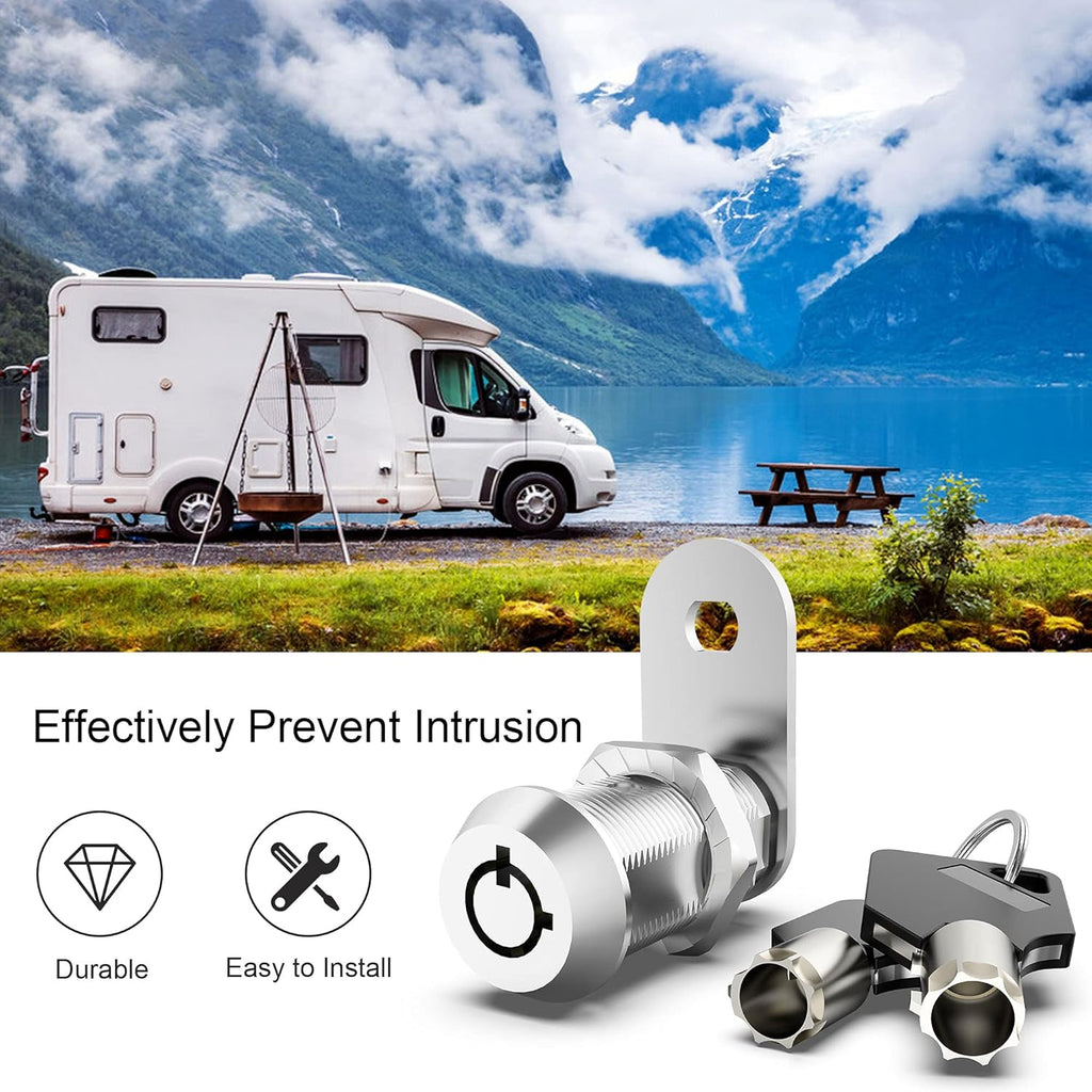 5 Pack Keyed Alike Cabinet Locks with Keys, Zinc Alloy V195187