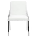 White/Polished Stainless Dining Chair Z55296