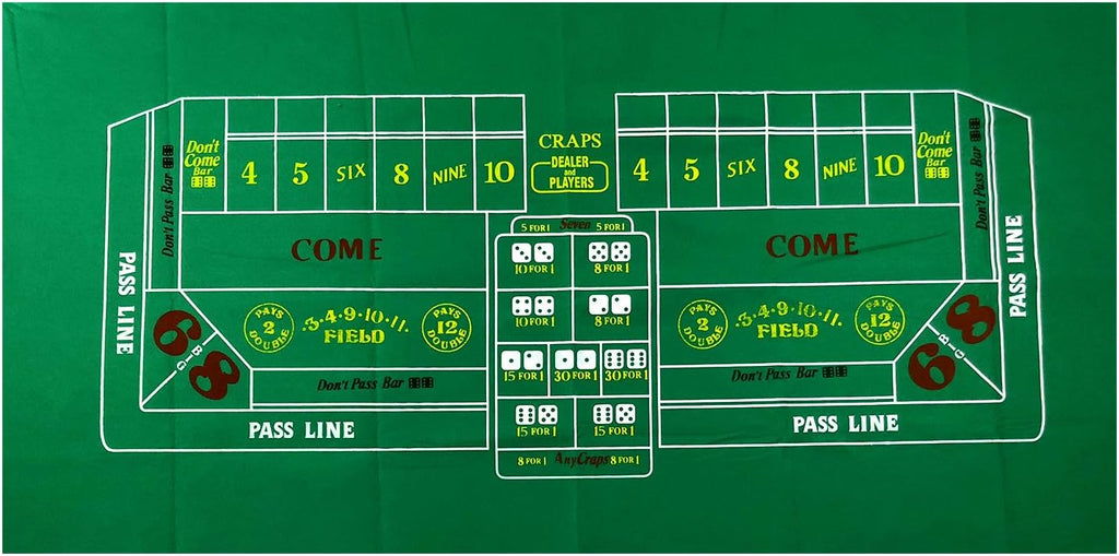 36 x 72 Casino Table Felt Layout L612273