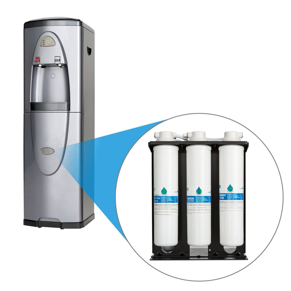 Silver Stainless Steel Bottleless Water Cooler I712548