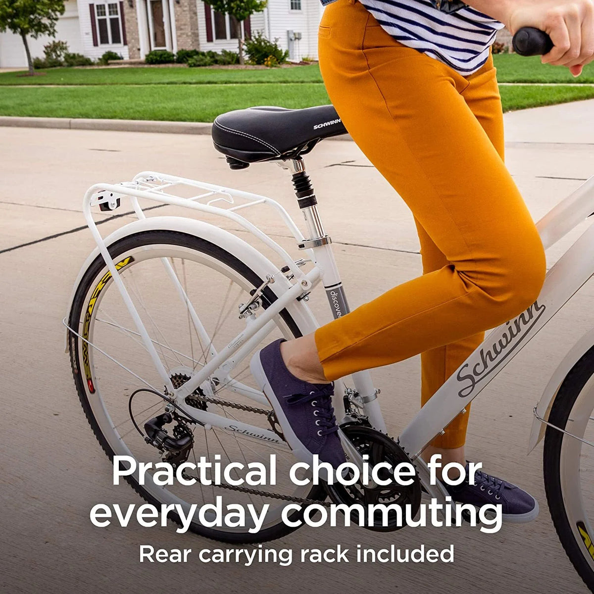 White 700c Women's Hybrid Bicycle E90138