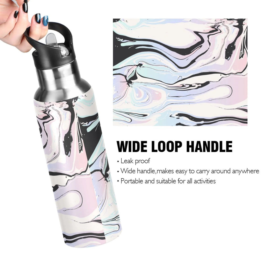 Stainless Steel Vacuum Insulated Water Bottle with Straw Lid 20 OZ O373