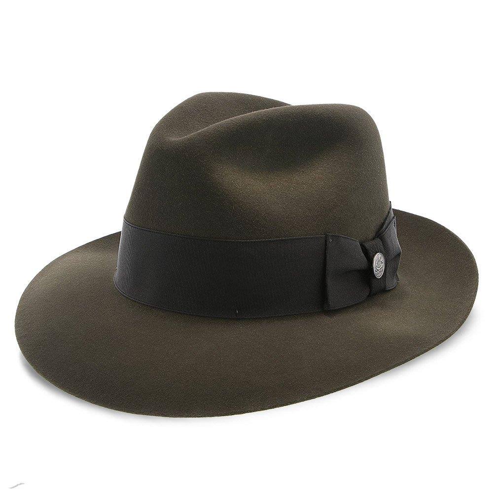 Navy Fur Felt Fedora Hat I94344