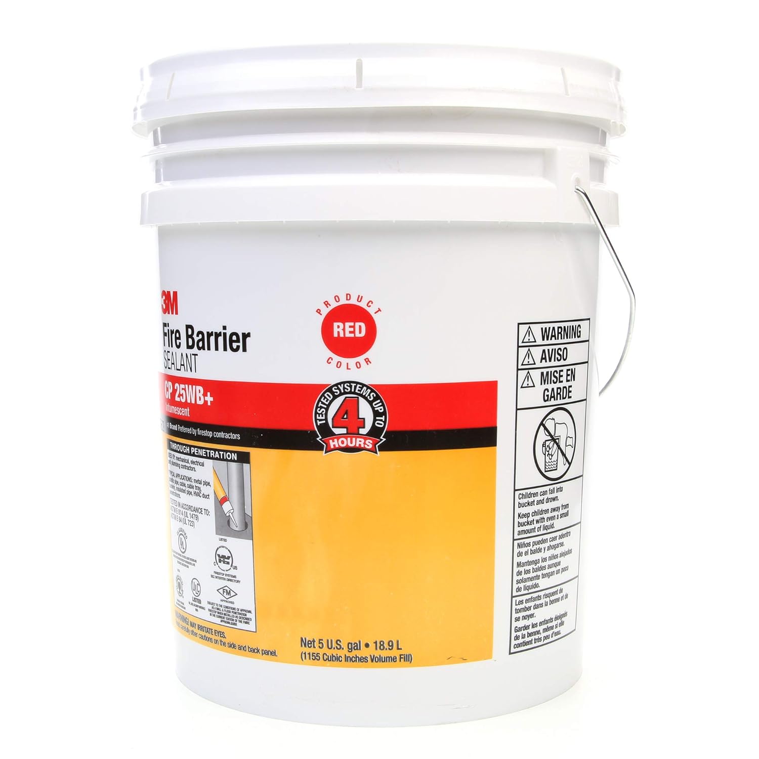Fire Barrier Sealant - 5 Gallon Drum (Pail) - Red R6224