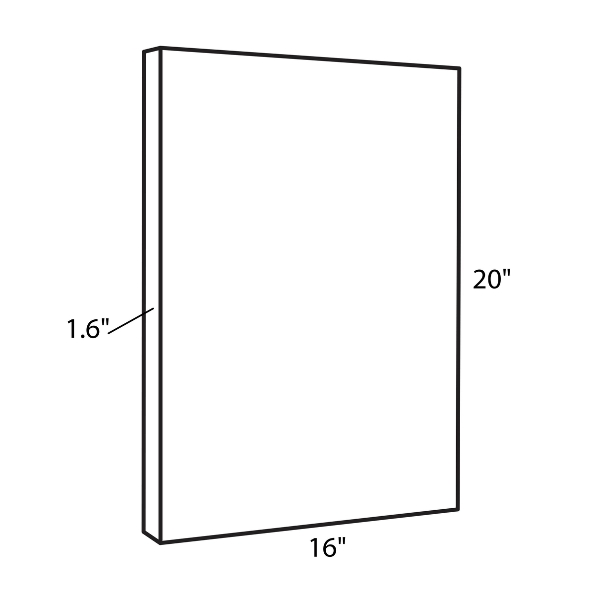 Natural Plastic Framed Printed Glass O652