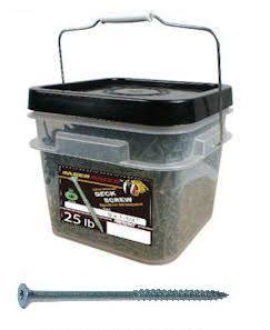 10 x 4x22 Exterior Green Deck Screws (1375 Screws) 25 lb. Tub Q446648