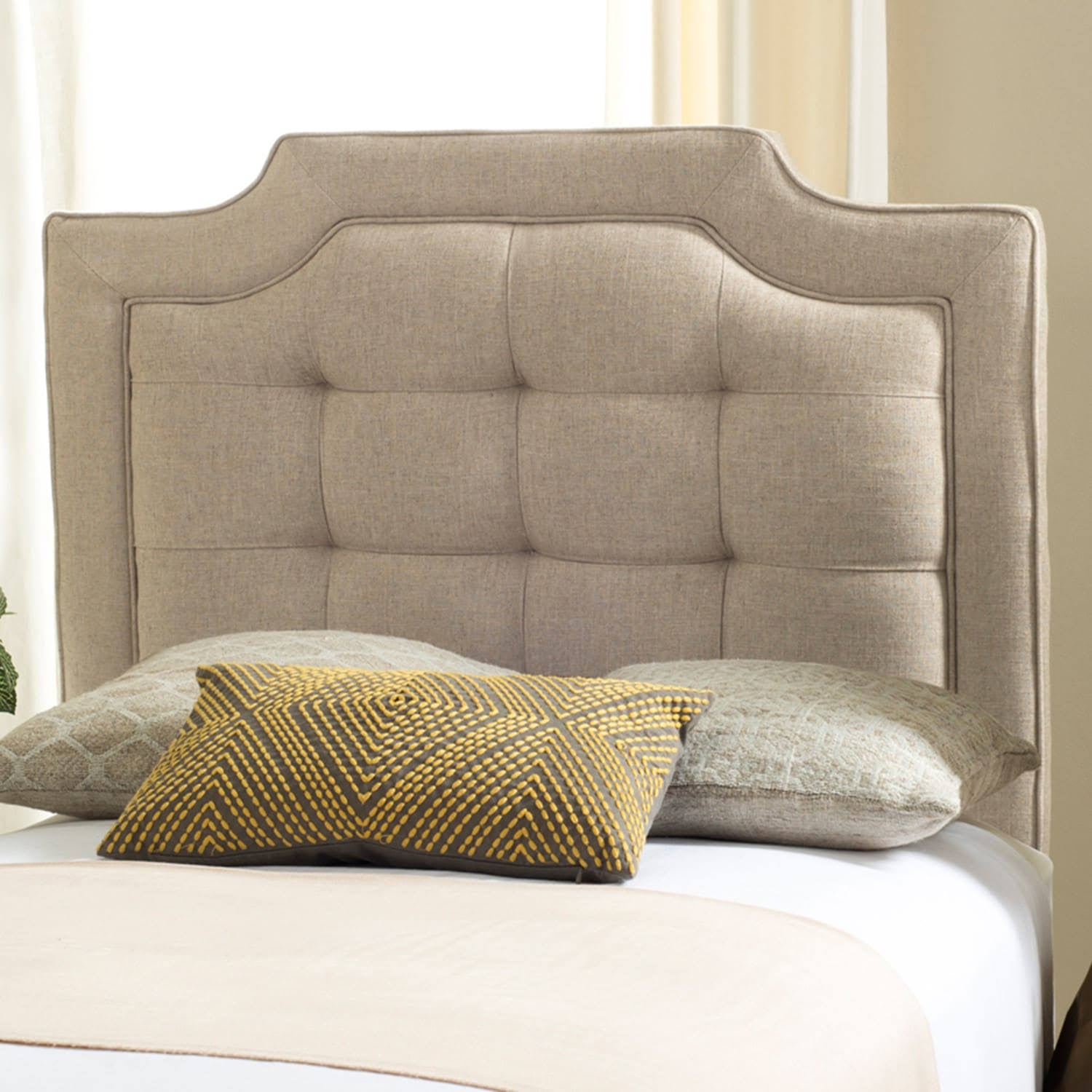 Twin Hemp Tufted Linen Headboard O83754