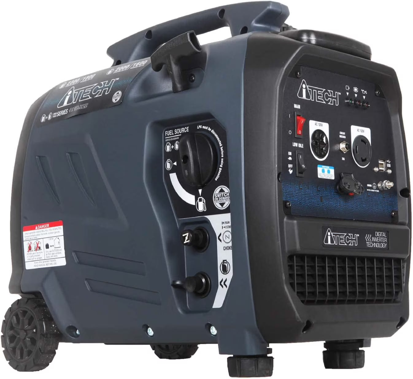 2300-Watt Dual Fuel Portable Inverter Generator O89235
